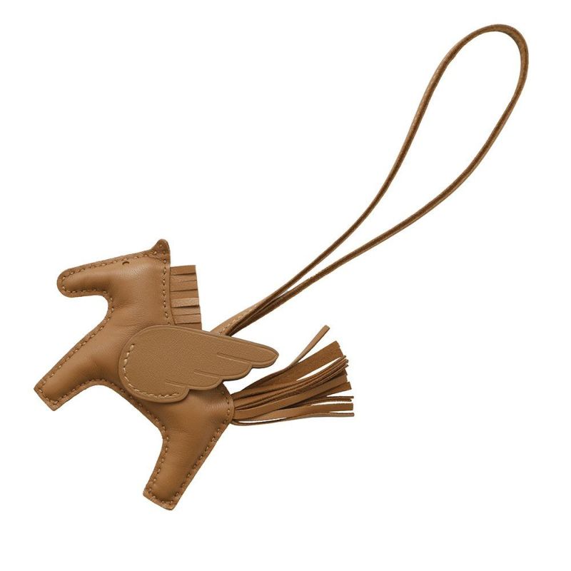 エルメス バッグチャーム ロデオPM ペガサス ゴールド ラムスキン W刻印 HERMES チャーム