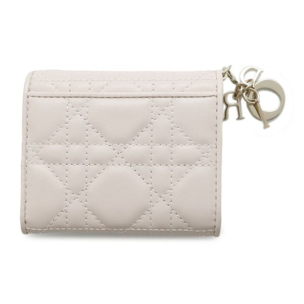 クリスチャン・ディオール 三つ折り財布 レディディオール ロータスウォレット カナージュ S0181ONIW バイカラー 日本限定