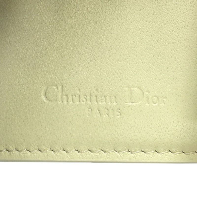 クリスチャン・ディオール 三つ折り財布 レディディオール ロータスウォレット カナージュ S0181ONIW バイカラー 日本限定