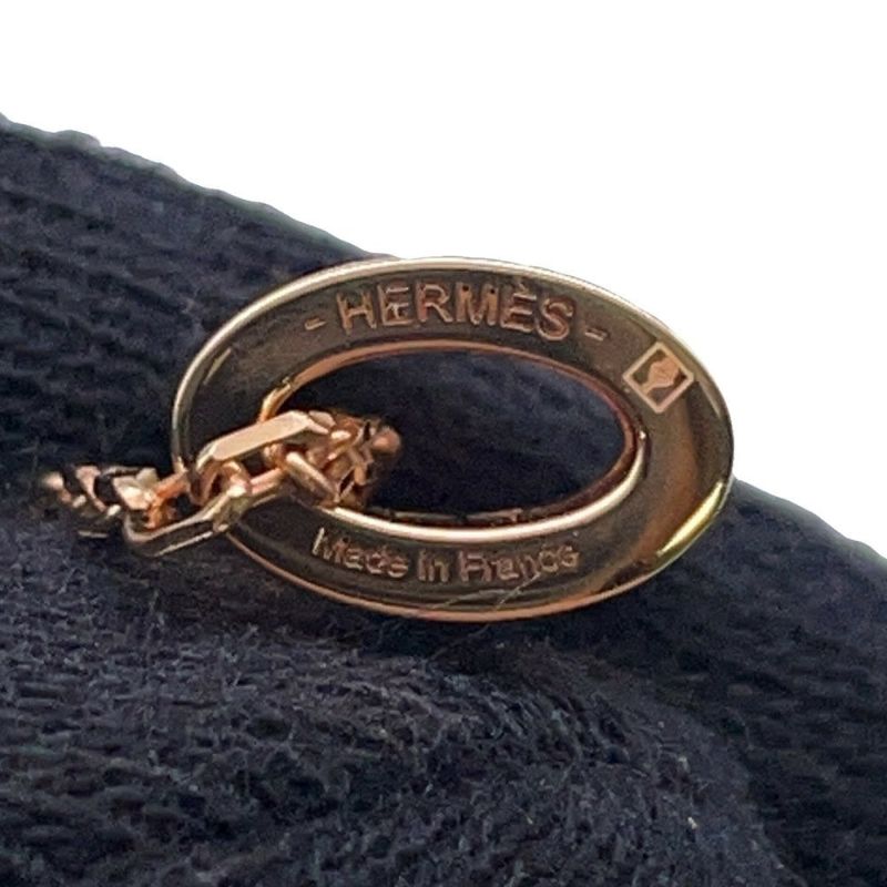 エルメス ネックレス ミニ・ポップアッシュ ホワイト/ピンクゴールド金具 HERMES アクセサリー 白