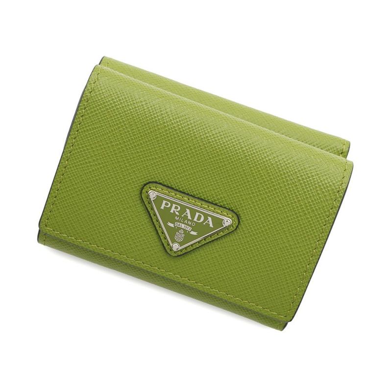 プラダ 三つ折り財布 サフィアーノトライアングル ウォレット レザー 2MH042 PRADA