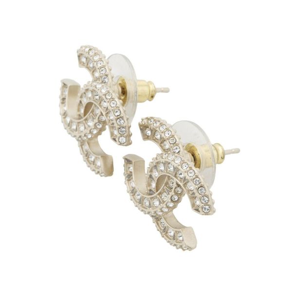 シャネル ピアス ココマーク ラインストーン メタル A25V A86504 CHANEL アクセサリー