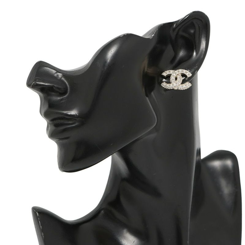 シャネル ピアス ココマーク ラインストーン メタル A25V A86504 CHANEL アクセサリー