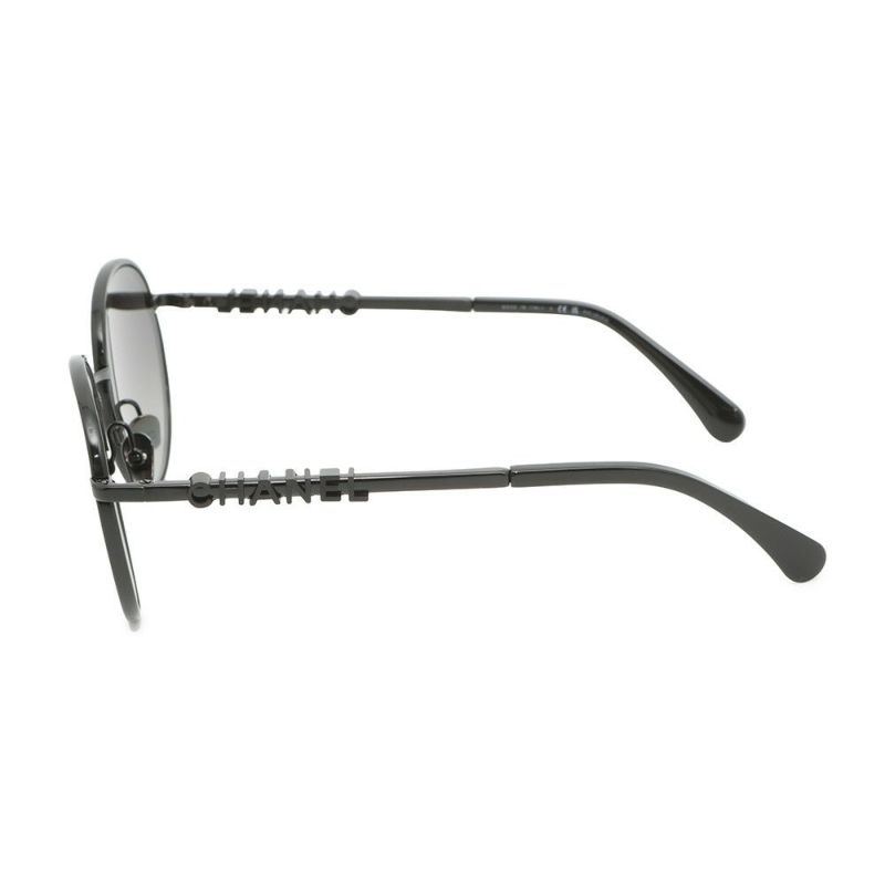 シャネル サングラス ロゴ パント シェイプ 53□20 135 4282 CHANEL アイウェア 黒