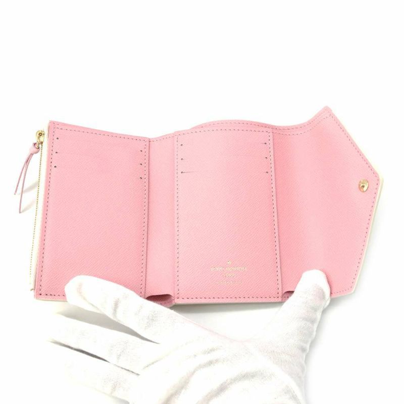 ルイヴィトン 三つ折り財布 ダミエ・エベヌ ポルトフォイユ・ヴィクトリーヌ N40638 ダミエリシャス ペッシュ