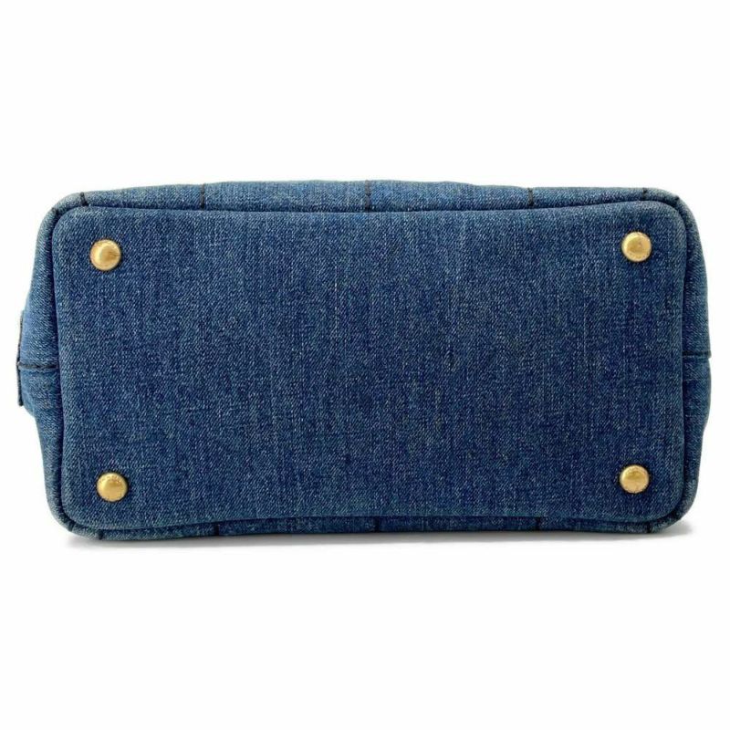 プラダ トートバッグ カナパ CANAPA ブラック 2way 1BG439 PRADA バッグ デニムキャンバス