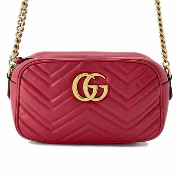 グッチ ショルダーバッグ GGマーモント キルティング スモール 447632 GUCCI バッグ チェーンショルダー 赤 レッド