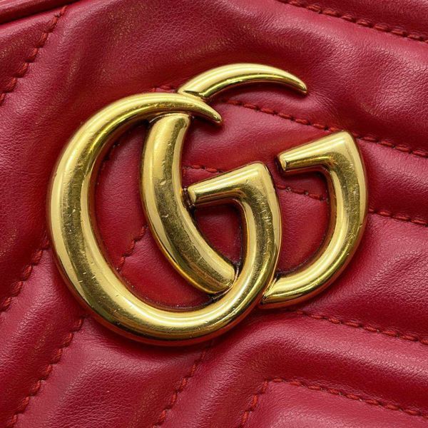 グッチ ショルダーバッグ GGマーモント キルティング スモール 447632 GUCCI バッグ チェーンショルダー 赤 レッド