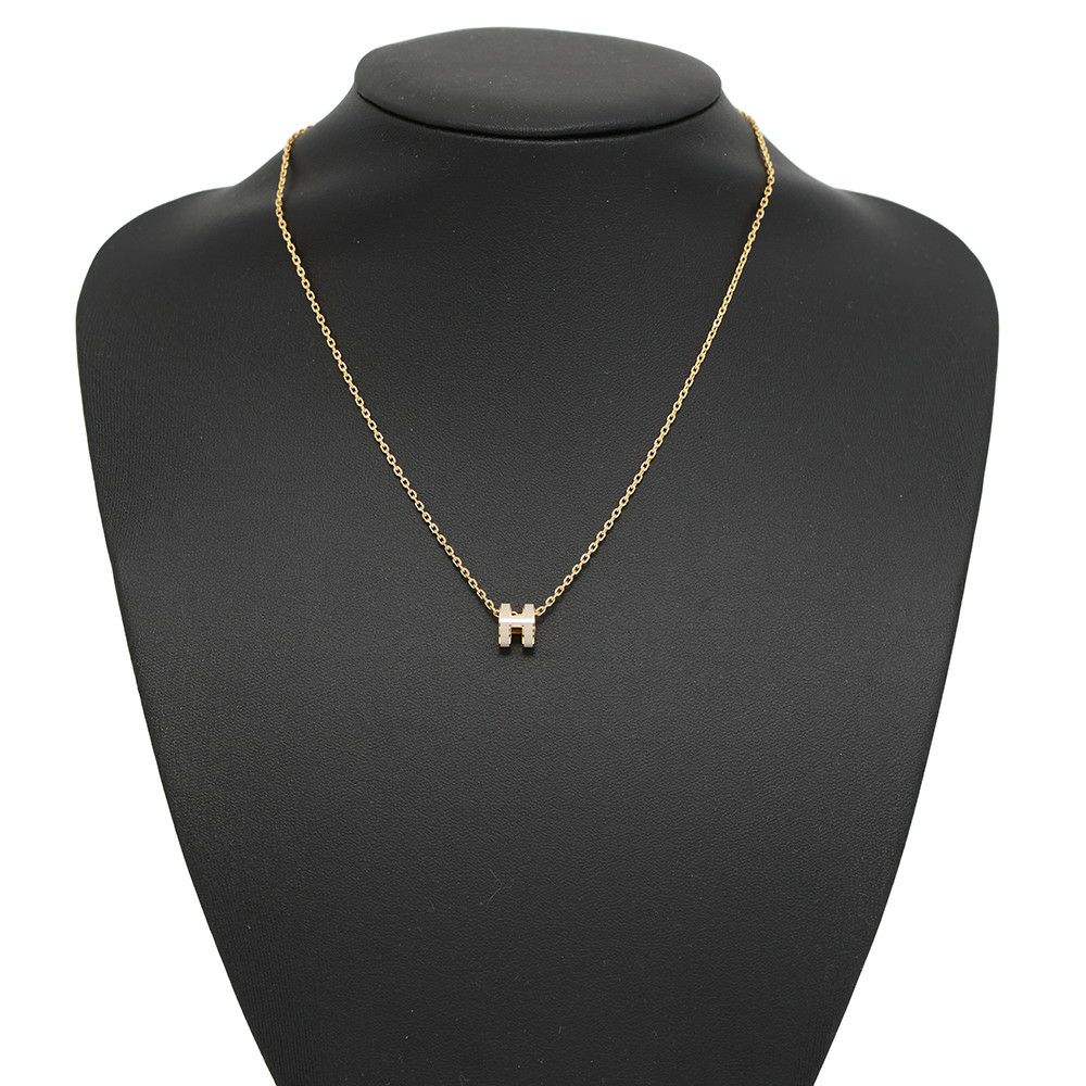 エルメス ネックレス ミニ・ポップアッシュ マロングラッセ/ゴールド金具 アクセサリー ポップH