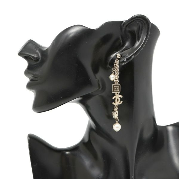 シャネル ピアス ココマーク スイング パフュームボトル ハート フェイクパール メタル B18B CHANEL アクセサリー