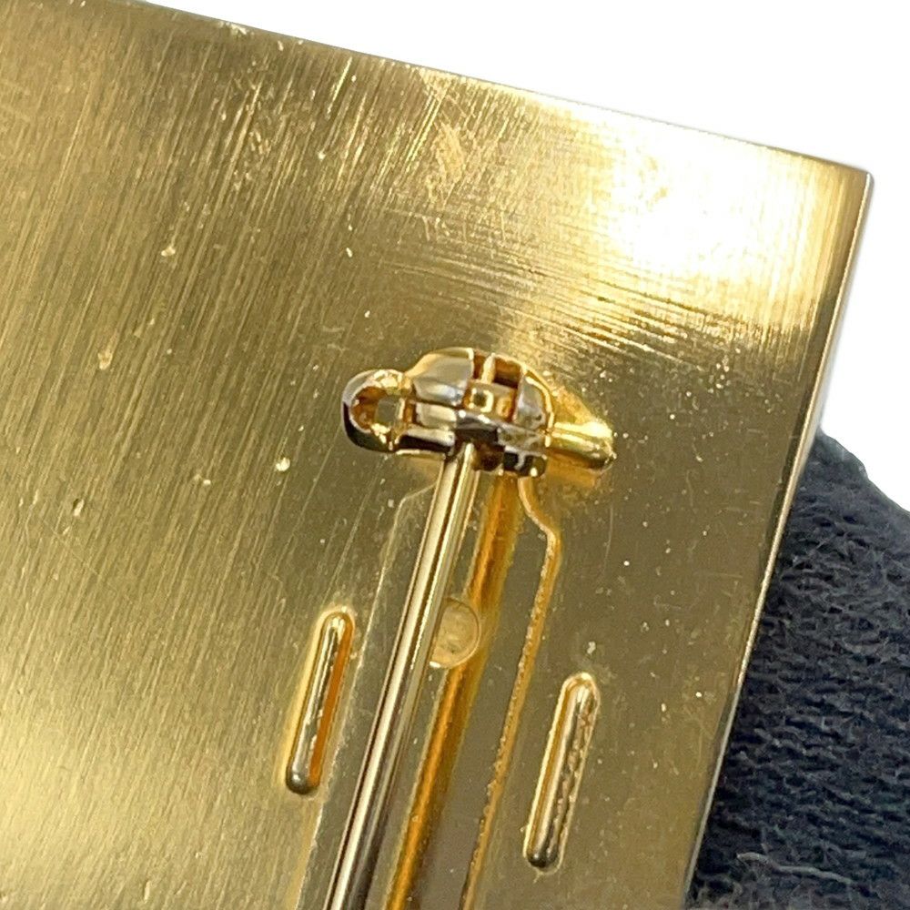 シャネル ブローチ ココマーク ロゴ スクエアプレート メタル CHANEL アクセサリー