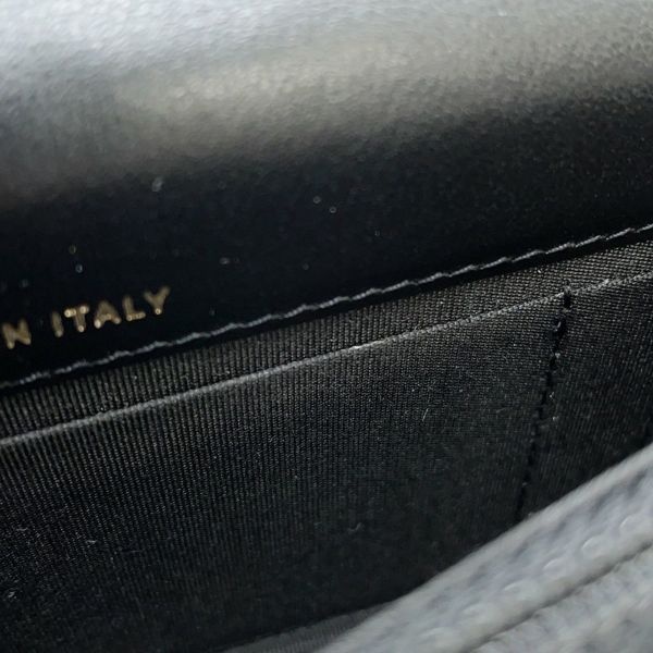 シャネル パールチェーンショルダーウォレット マトラッセ ココマーク ラムスキン AP1839 CHANEL 黒