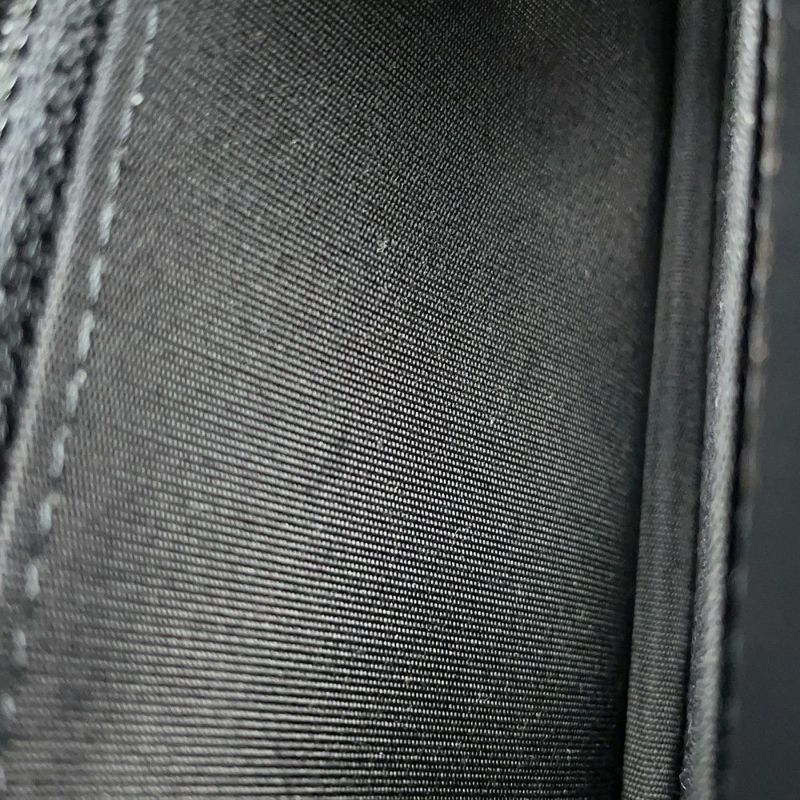 シャネル パールチェーンショルダーウォレット マトラッセ ココマーク ラムスキン AP1839 CHANEL 黒