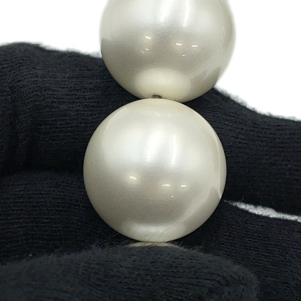 シャネル パールチェーンショルダーウォレット マトラッセ ココマーク ラムスキン AP1839 CHANEL 黒