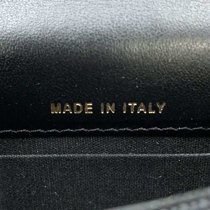 シャネル パールチェーンショルダーウォレット マトラッセ ココマーク ラムスキン AP1839 CHANEL 黒