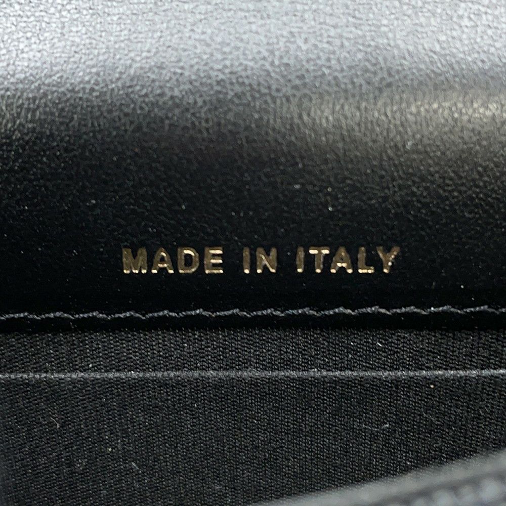 シャネル パールチェーンショルダーウォレット マトラッセ ココマーク ラムスキン AP1839 CHANEL 黒