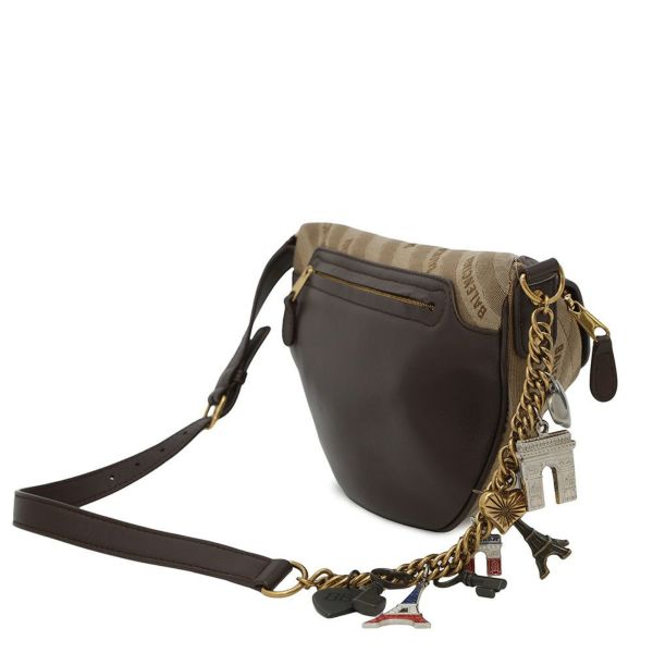 バレンシアガ スーベニア ボディバッグ XS ロゴ パリチャーム キャンバス レザー 551550 BALENCIAGA バッグ