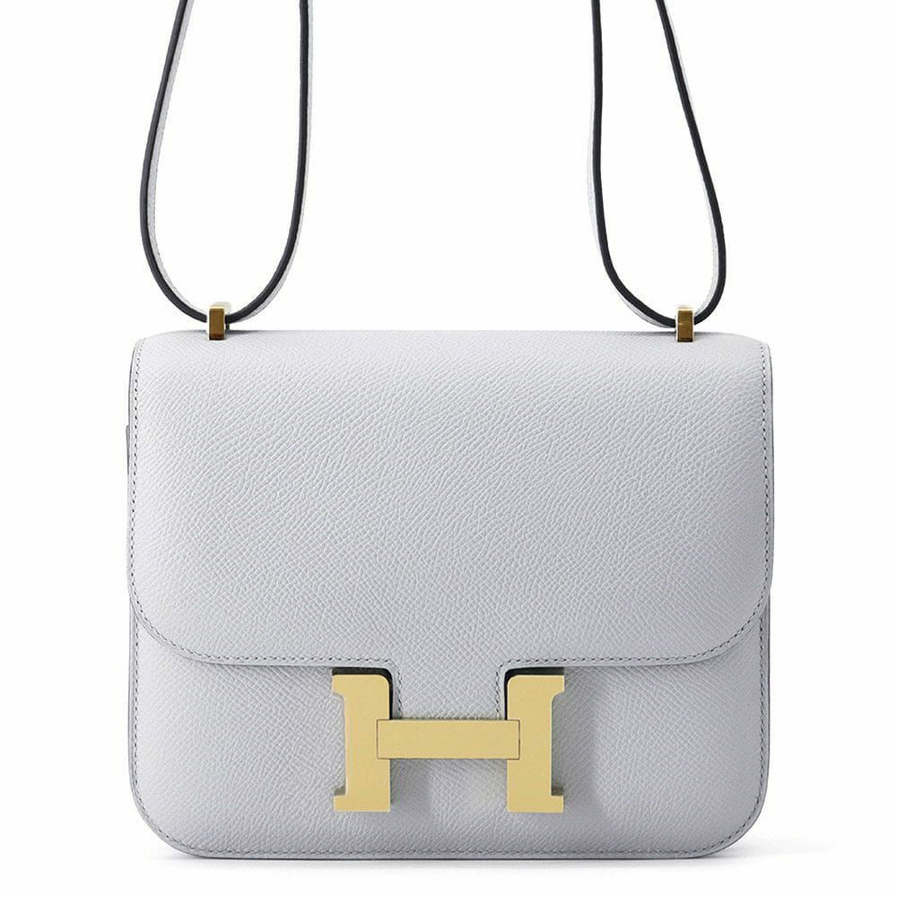 エルメス ミニ コンスタンス3 ミロワール ブルーグラシエ/ゴールド金具 エプソン K刻印