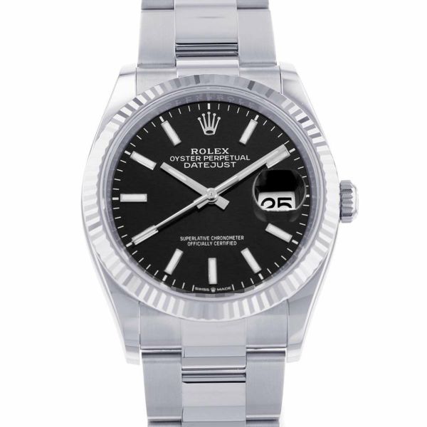 ロレックス デイトジャスト 126234 ROLEX 腕時計 ブライトブラック文字盤 安心保証 | 中古・新品ブランド販売ギャラリーレア公式通販