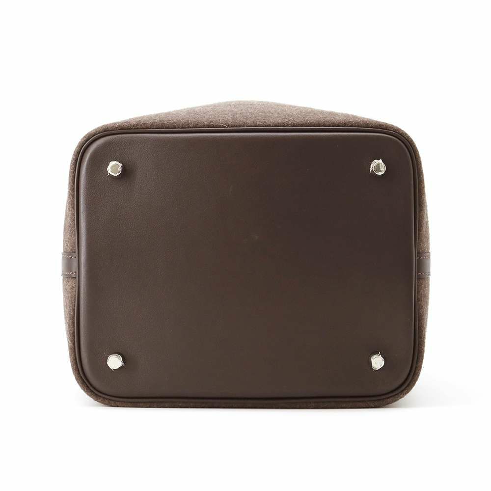 エルメス ハンドバッグ ピコタンロックMM エベンヌ/シルバー金具 フェルト/スイフト Y刻印