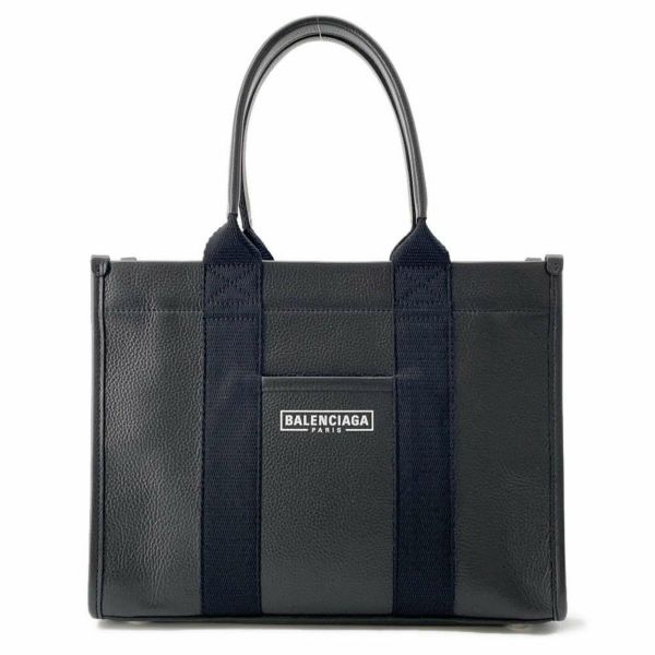 バレンシアガ ハンドバッグ ハードウェア キャンバス レザー 671402 BALENCIAGA 2way ショルダー 黒