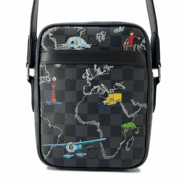 ルイヴィトン ショルダーバッグ ダミエ・グラフィット ダヌーヴ PM NM N40239 LOUIS VUITTON ルネサンスマッププリント 黒  ブラック 安心保証 | 中古・新品ブランド販売ギャラリーレア公式通販