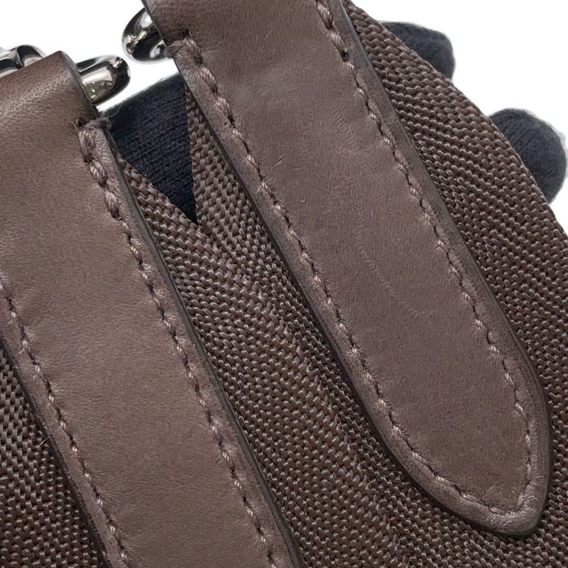 エルメス ドッグキャリーバッグ ネイビー/シルバー金具 キャンバス U刻印 HERMES 小型ペットキャリー