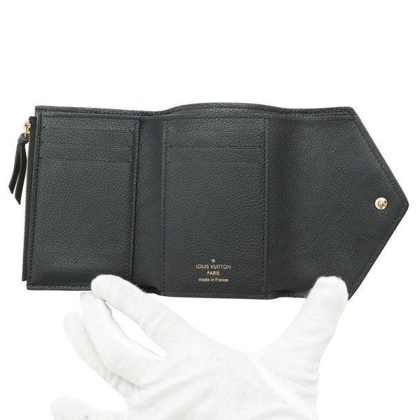 ルイヴィトン 三つ折り財布 モノグラム・アンプラント ポルトフォイユ・ヴィクトリーヌ M64060 LOUIS VUITTON 黒 ブラック