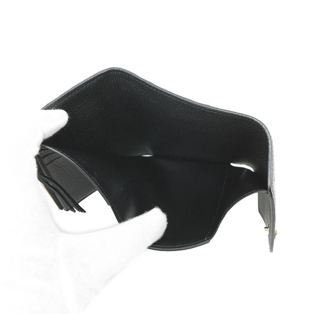 ルイヴィトン 三つ折り財布 モノグラム・アンプラント ポルトフォイユ・ヴィクトリーヌ M64060 LOUIS VUITTON 黒 ブラック