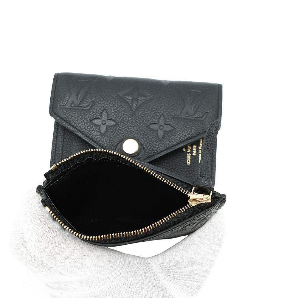 ルイヴィトン 三つ折り財布 モノグラム・アンプラント ポルトフォイユ・ヴィクトリーヌ M64060 LOUIS VUITTON 黒 ブラック