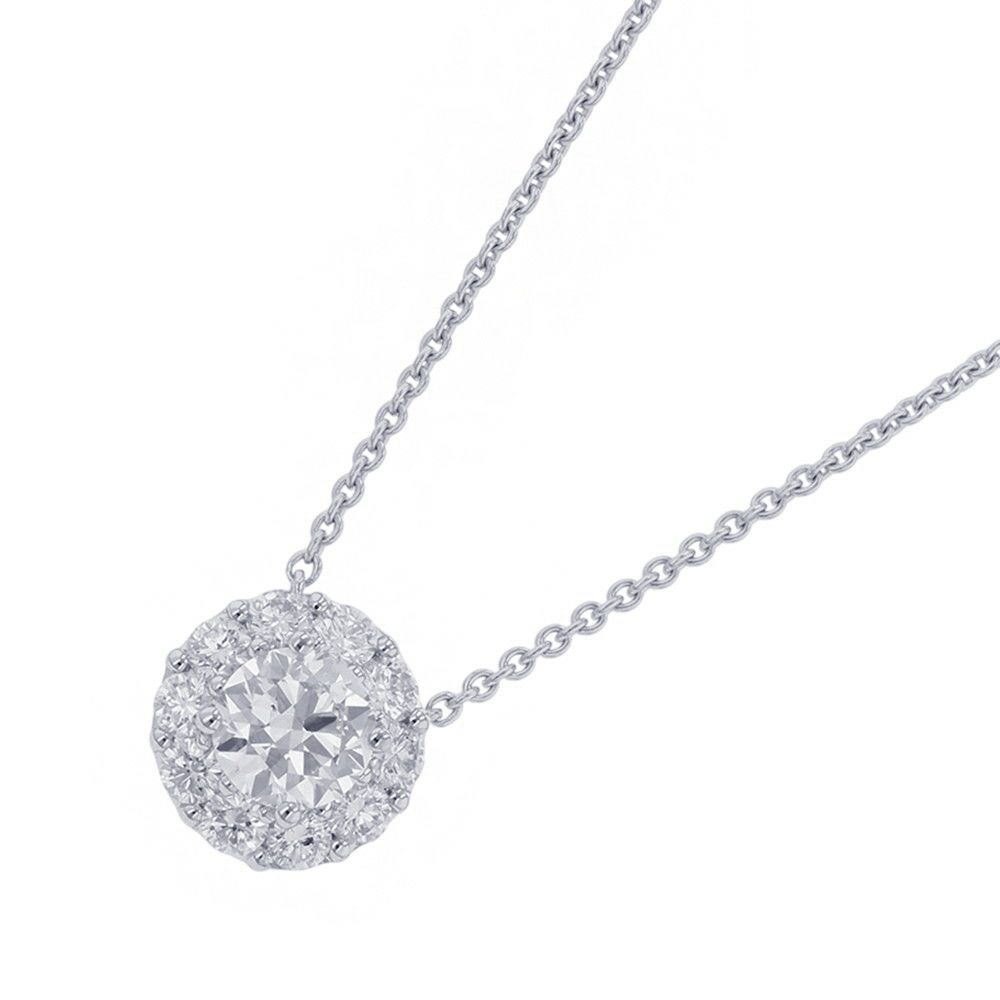 グラフ ネックレス アイコン ラウンド ダイヤモンド ペンダント ダイヤ 中石0.70ct K18WGホワイトゴールド RGP619 GIA鑑定書付き