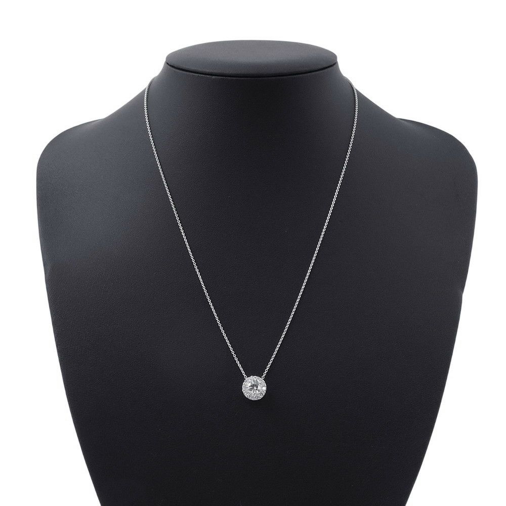 グラフ ネックレス アイコン ラウンド ダイヤモンド ペンダント ダイヤ 中石0.70ct K18WGホワイトゴールド RGP619 GIA鑑定書付き