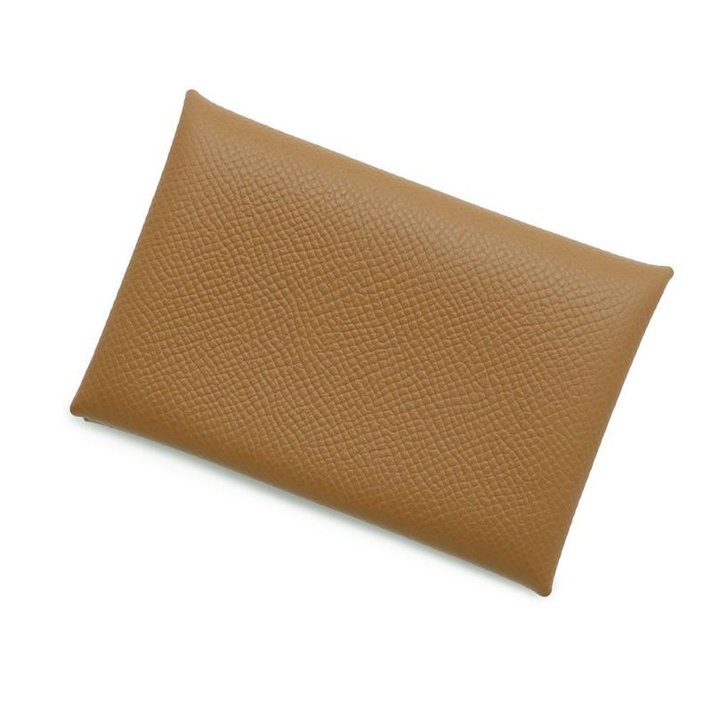 エルメス カードケース カルヴィ ゴールド エプソン B刻印 HERMES 名刺入れ