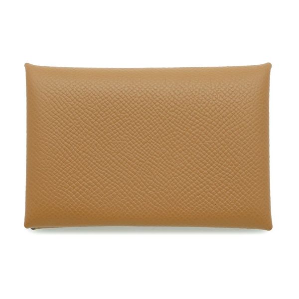 エルメス カードケース カルヴィ ゴールド エプソン B刻印 HERMES 名刺入れ