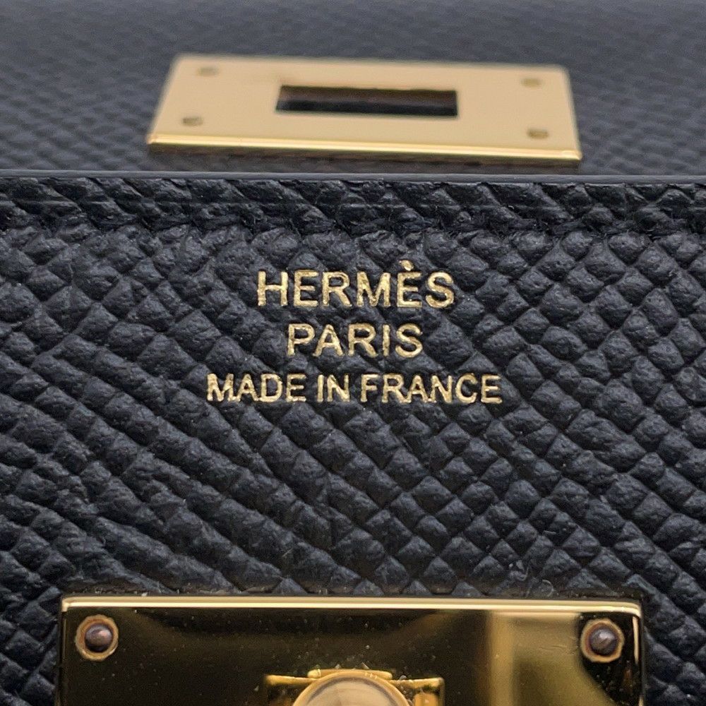 エルメス ケリーウォレット ロング トゥーゴー ブラック/ゴールド金具 エプソン U刻印 HERMES 財布 黒