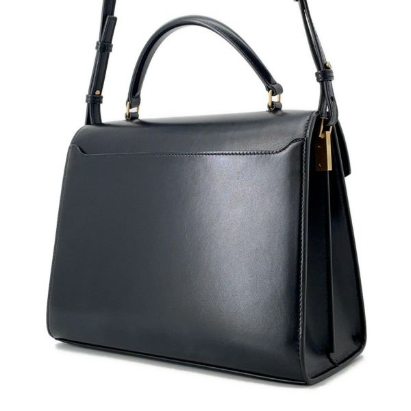 サンローランパリ ハンドバッグ カサンドラ トップハンドル レザー 578000 2WAYバッグ 黒