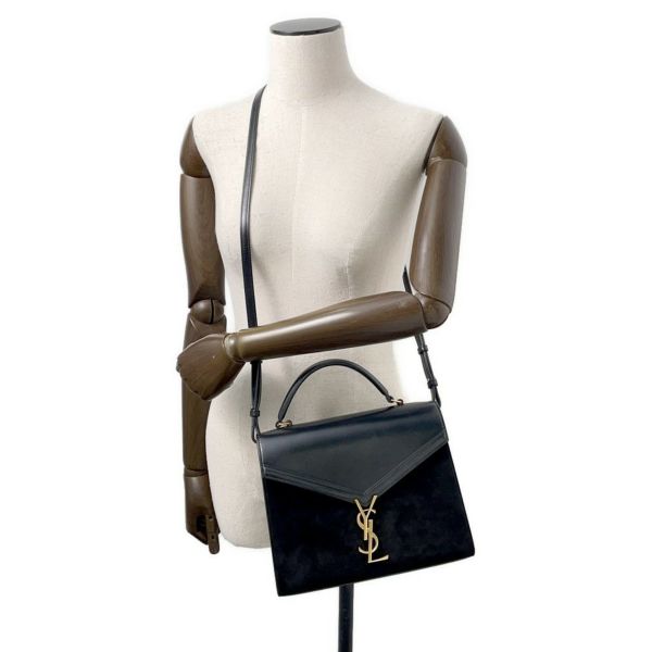 サンローランパリ ハンドバッグ カサンドラ トップハンドル レザー 578000 2WAYバッグ 黒