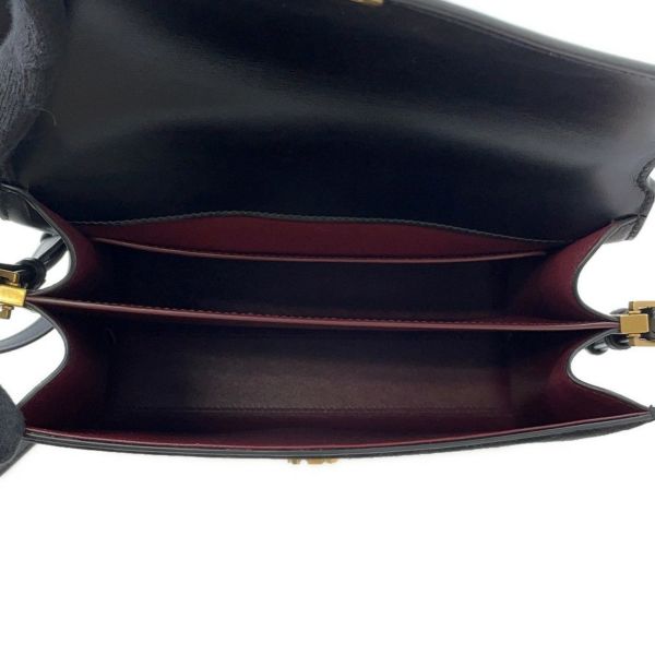 サンローランパリ ハンドバッグ カサンドラ トップハンドル レザー 578000 2WAYバッグ 黒