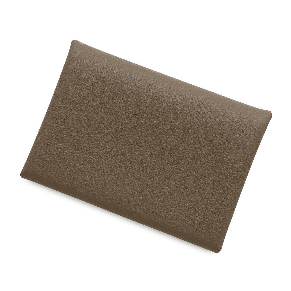 エルメス コインケース カルヴィ デュオ エトゥープ/シルバー金具 