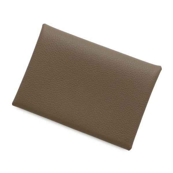 エルメス コインケース カルヴィ デュオ エトゥープ/シルバー金具 エバーカラー W刻印 財布