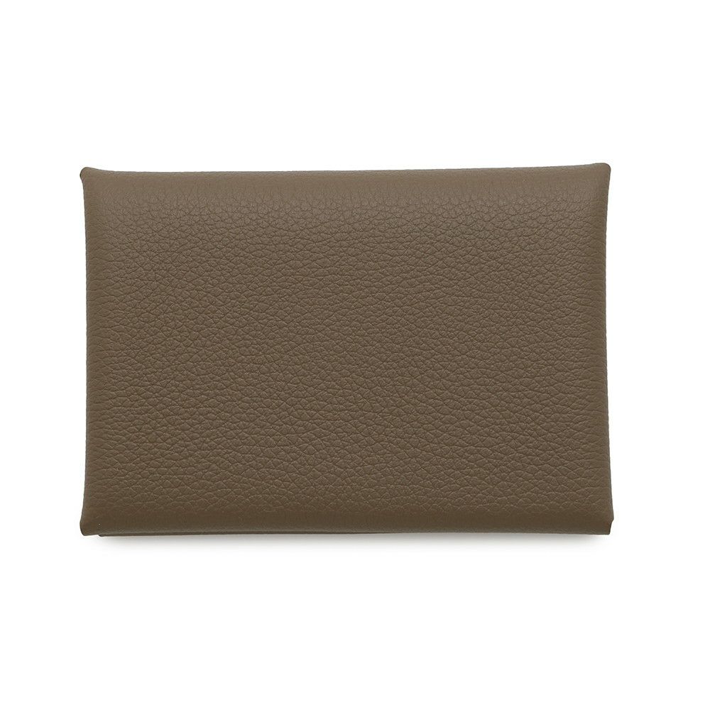 エルメス コインケース カルヴィ デュオ エトゥープ/シルバー金具 エバーカラー W刻印 財布