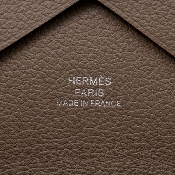 エルメス コインケース カルヴィ デュオ エトゥープ/シルバー金具 エバーカラー W刻印 財布