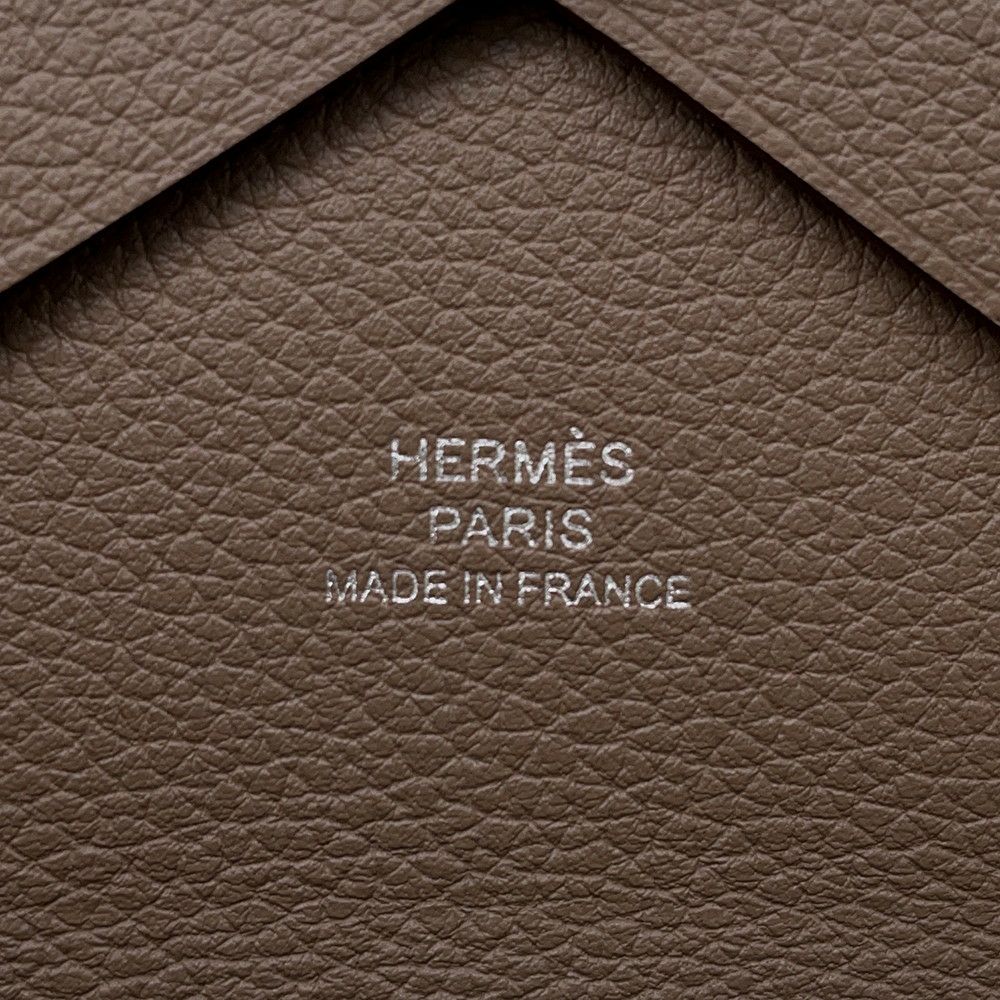 エルメス コインケース カルヴィ デュオ エトゥープ/シルバー金具 エバーカラー W刻印 財布