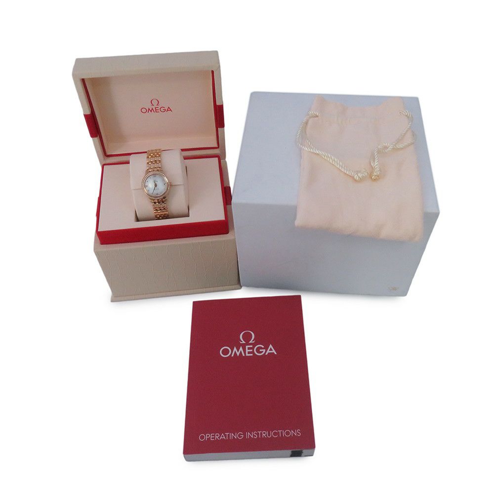 オメガ デヴィル プレステージ 424.55.24.60.55.002 OMEGA レディース 腕時計 ホワイトシェル文字盤