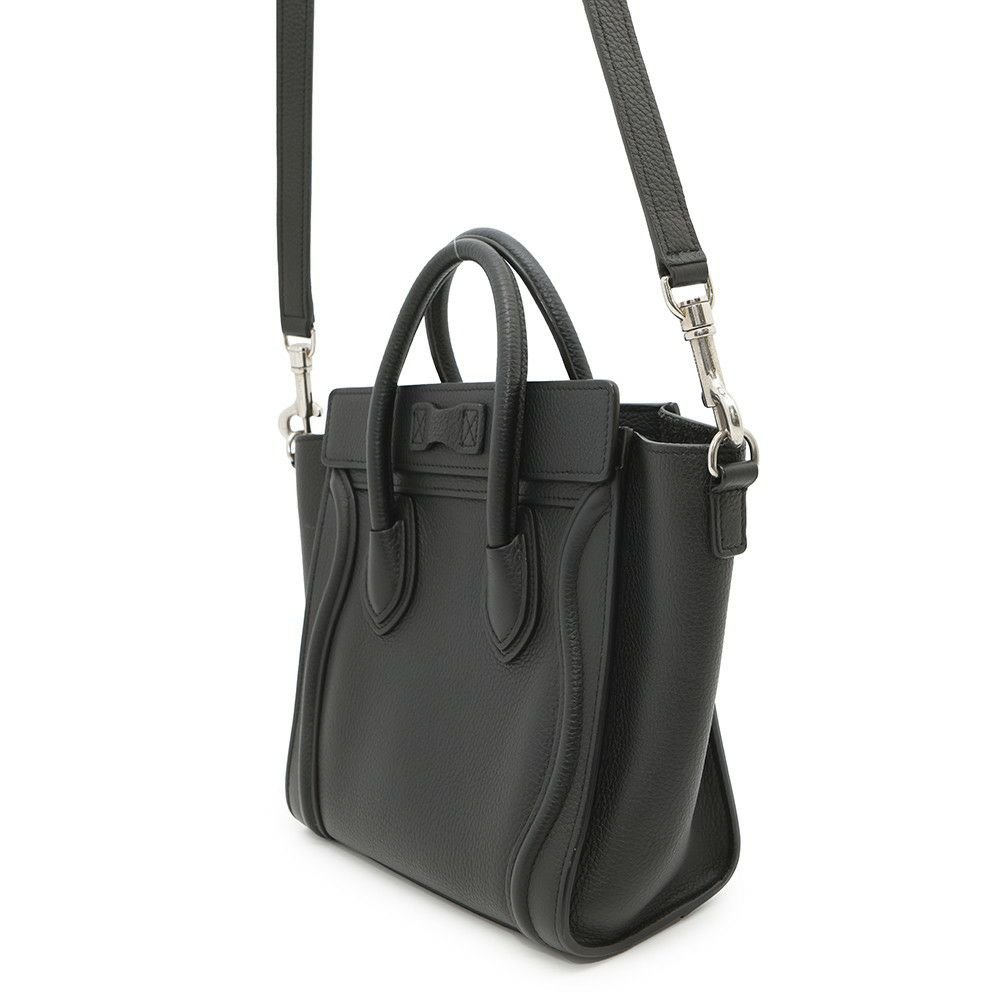 セリーヌ ハンドバッグ ラゲージ ナノショッパー 189243 CELINE バッグ 2wayショルダーバッグ 黒