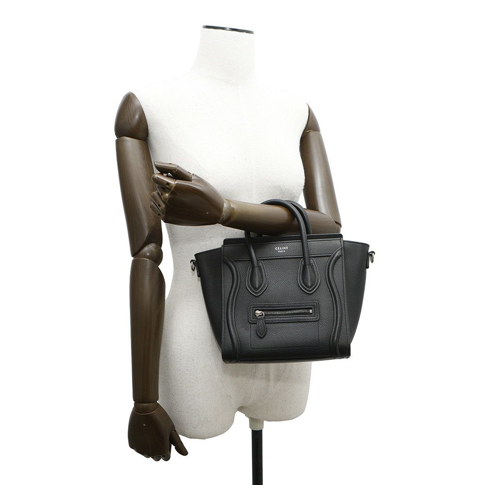 セリーヌ ハンドバッグ ラゲージ ナノショッパー 189243 CELINE バッグ 2wayショルダーバッグ 黒