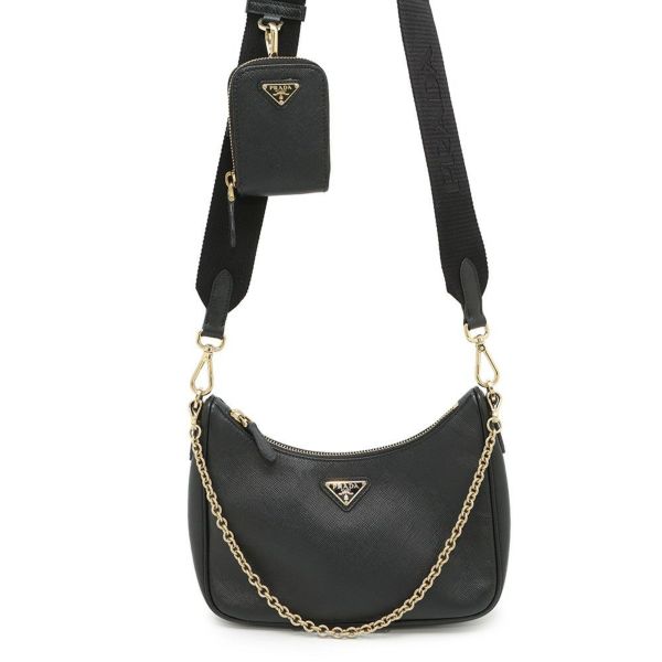 プラダ ショルダーバッグ Re-Edition 2005 Re-Nylon ナイロン 1BH204 PRADA 2wayバッグ 黒