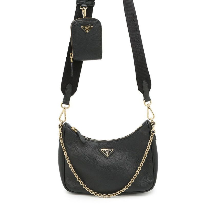 プラダ ショルダーバッグ Re-Edition 2005 Re-Nylon ナイロン 1BH204 PRADA 2wayバッグ 黒