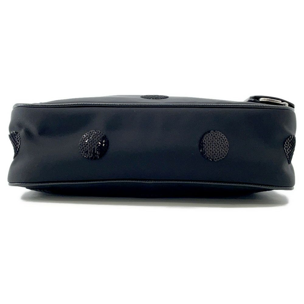 プラダ ショルダーバッグ Re-Edition 2005 Re-Nylon ポルカドット ナイロン スパンコール 1BH204 PRADA 2way 黒