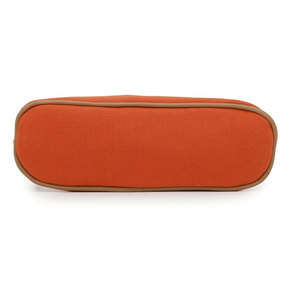 エルメス ポーチ ボリードポーチ ミニ オレンジ/シルバー金具 キャンバス HERMES 小物入れ